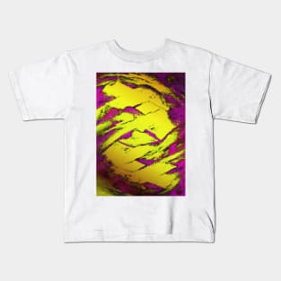 Fractured anger yellow Kids T-Shirt